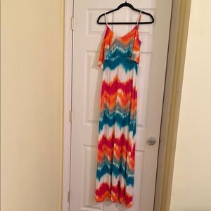 Boston Proper Vibrant Tie-Dye Maxi Dress